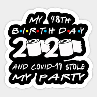 48th Birthday Quarantine Sticker